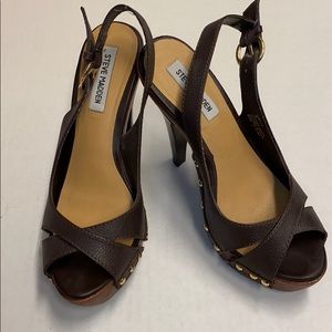 Steve Madden Brown Leather Heels